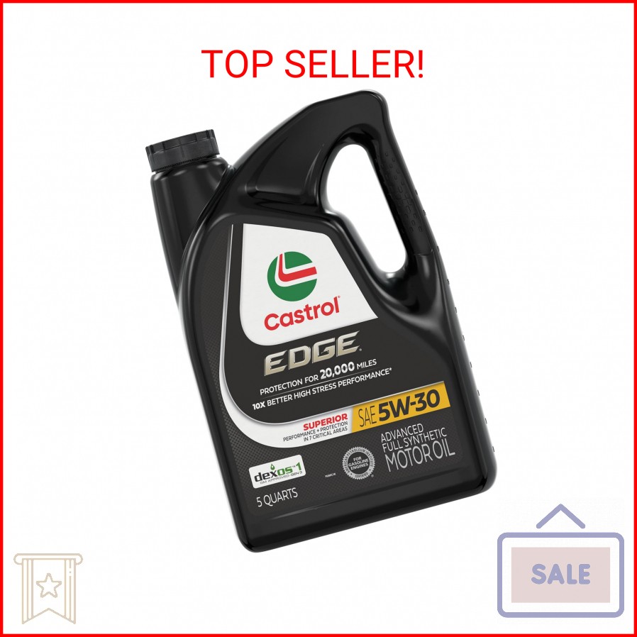 Castrol EDGE 5W-30 Advanced Full Synthetic Motor Oil, 5 Quar
