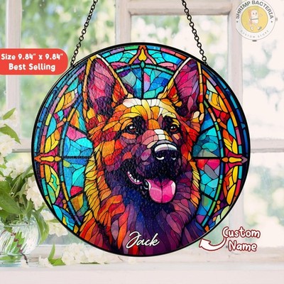 Boston Terrier, Stained Glass Suncatcher, Pet Portrait, Memorial Gift, Dog Lover