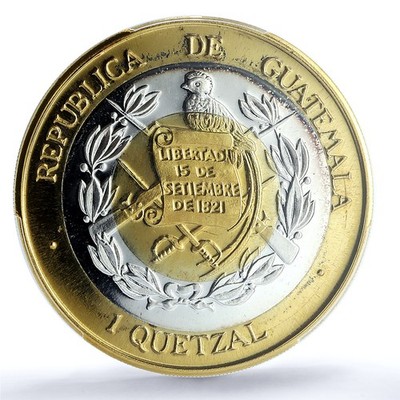 Guatemala 1 quetzal Colibri Pattern RE X-1d.1 Bird PR 64 PCGS