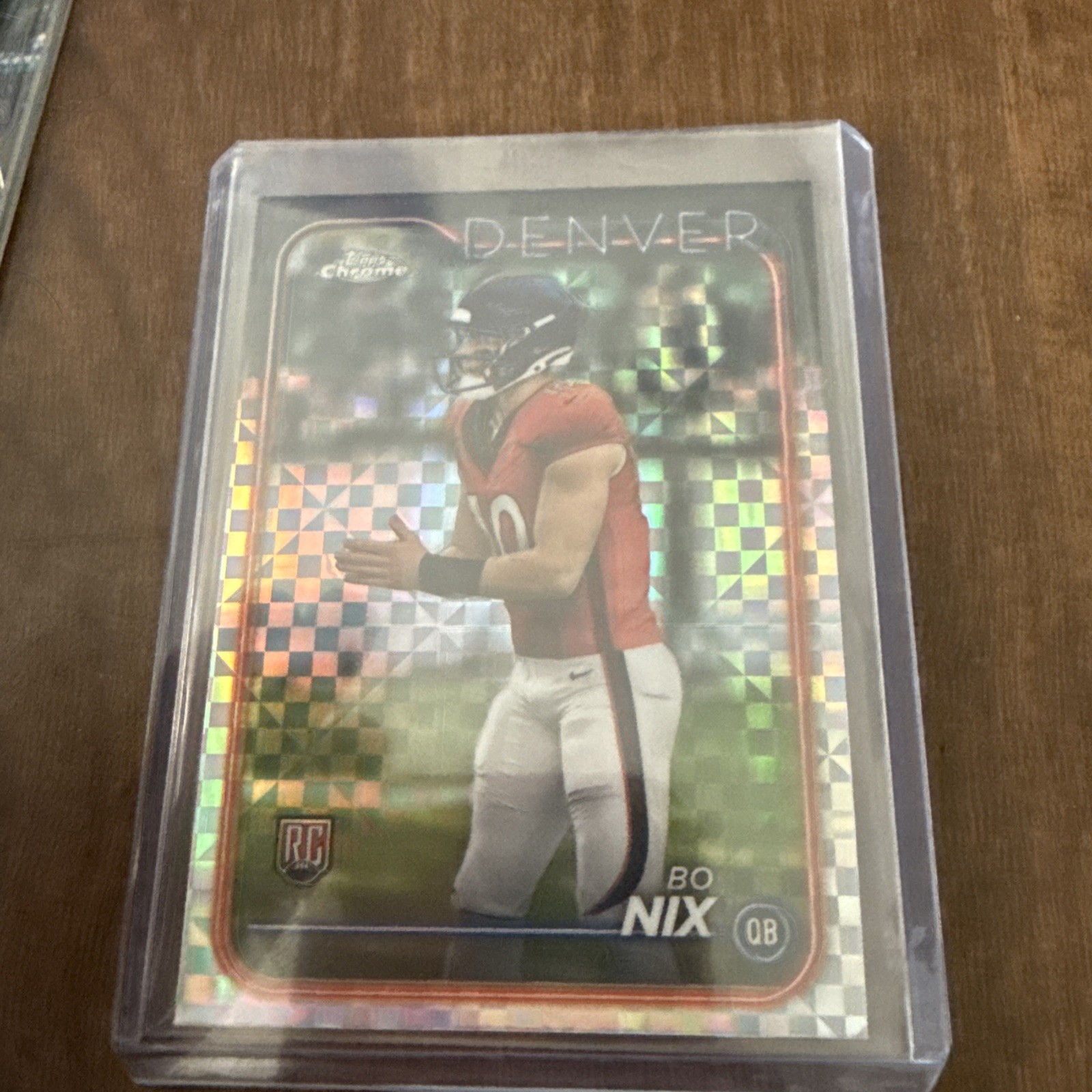 2024 Topps Chrome Bo Nix X-fractor refractor #206 Football Rookie RC Denver 💎