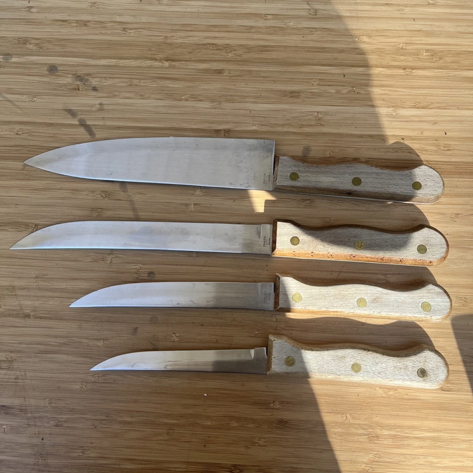 5 cuchillos Rogers Cavalier de acero inoxidable tallador de chef boner utilitario Japón de colección Foto 2 de 4