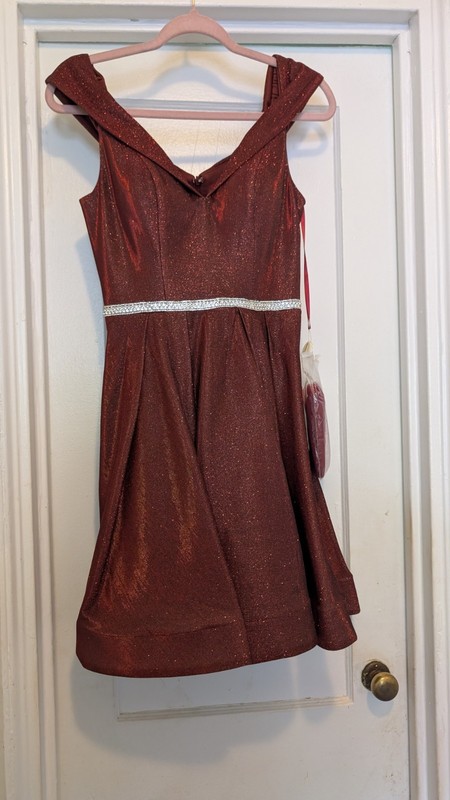 Dancing Queen 3147 Red Sleeveless Bridesmaid Dress M 100% Polyester