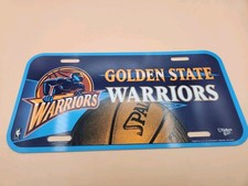 Golden State Warriors Plastic License Plate 1990's Vintage Basketball NBA