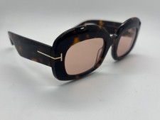NEW Tom Ford TF1219 52Y Brown Round Sunglasses 53-23-140mm NO CASE