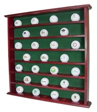 Mahogany Golf Ball Display Cabinet - Displays up to 49 Golf Balls