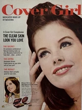 1967 Cover Girl Original Vintage Advertisement Co-Ed Model Medicated Makeup Ad
