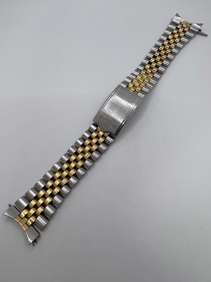 Men s Pulsar Two Tone Gold Silver 20mm Watch Bracelet Stainless Steel