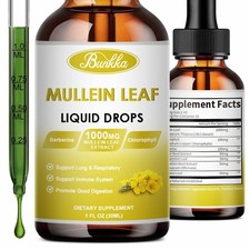 Mullein Drops for Lungs, Mullein Leaf Extract, 7-in-1 Mullein Tincture with