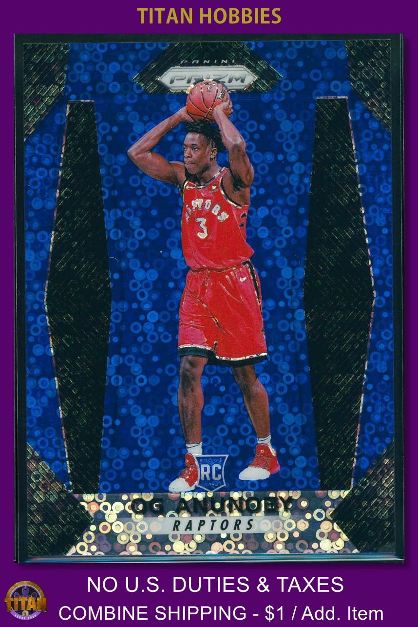 2017-18 Panini Prizm Fastbreak Prizm BLUE ROOKIE #38 OG Anunoby BLUE PRIZM /175