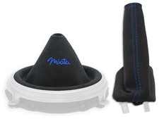 SCHALTMANSCHETTE HANDBREMSSACK FUR MAZDA MX5 NC 2005-2009 ALCANTARA Miata BLAU