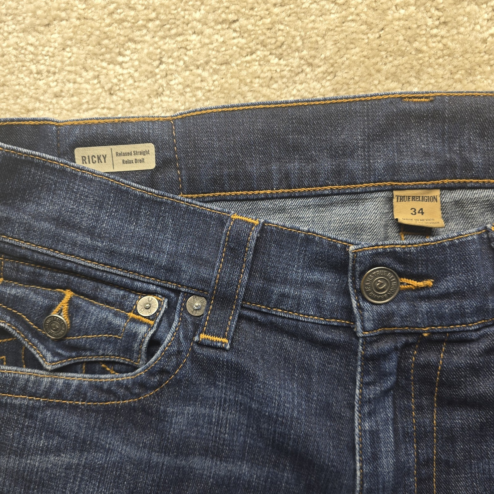 true religion jeans women Size 34 Rickey Relaxed Straight thumbnail 3