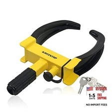 Universal Wheel Lock, Security Trailer Wheel Lock Anti Theft Tire Black Yellow