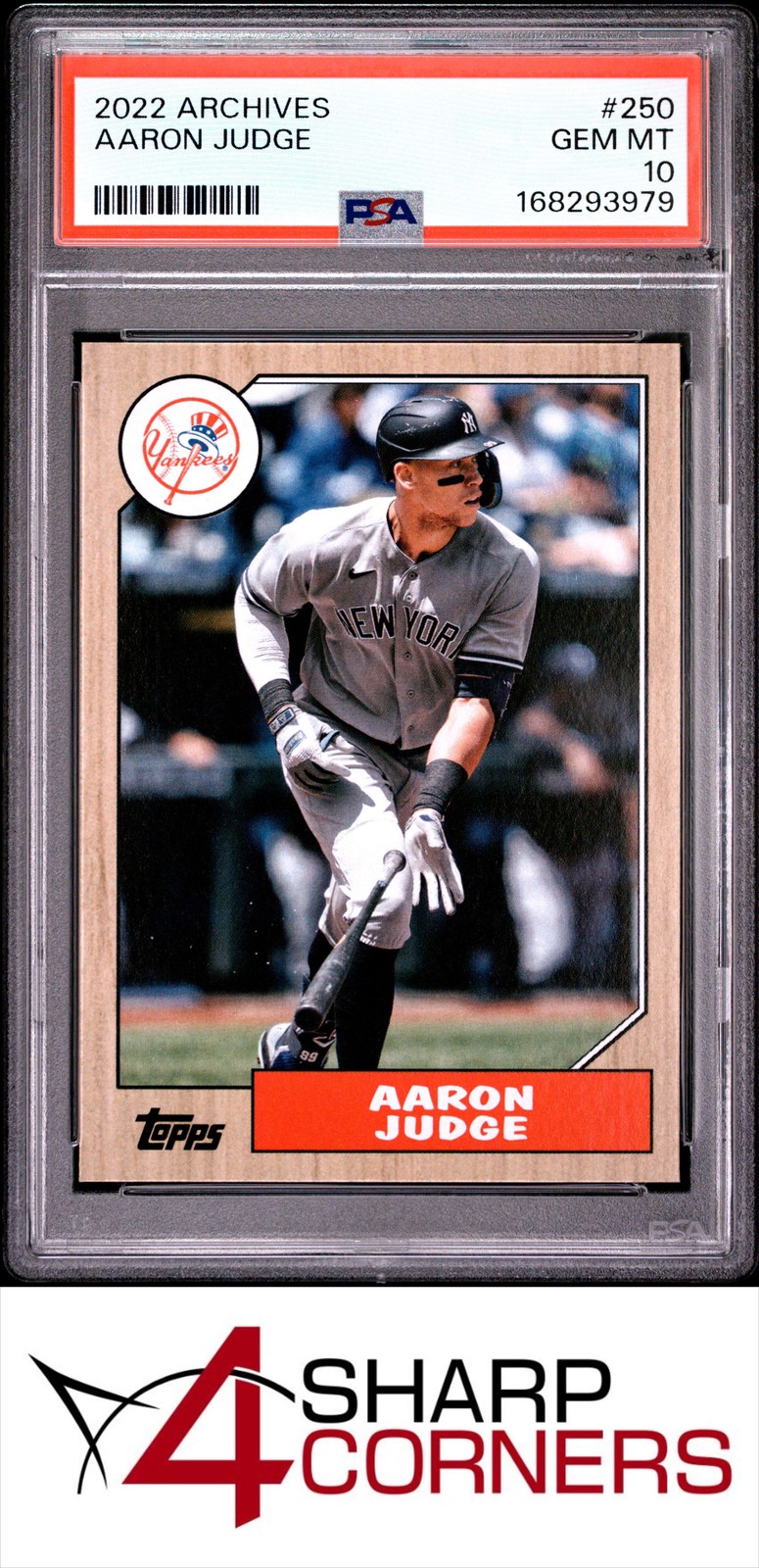 2022 TOPPS ARCHIVES #250 AARON JUDGE YANKEES PSA 10