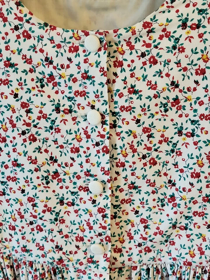 Sarah Loise Big Girl Large Floral Cotton Dress - Image 3 of 4