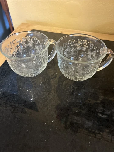Princess House Fantasia Cappuccino Mugs Discontinued Vintage Set Of 2