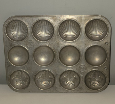 Vintage Madeleine Cookie Cake Mold Minute Maid Metal Aluminum Pan 1940s USA