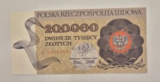 Poland Banknote 200 000 zlotych 1989  UNC Uncirculated