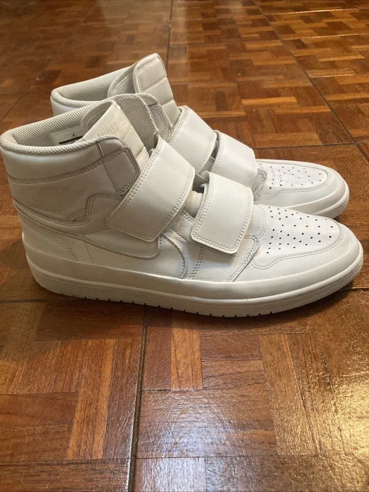 Talla 14 - Air Jordan 1 Retro Alta Doble Correa Summit Blanco Foto 3 de 4