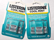 Listerine Pocketpacks Fresh Breath Strips - Cool Mint, 72 Strips Pack, Set of 2