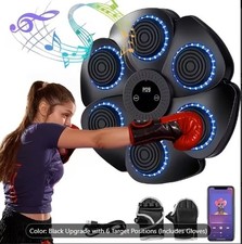 Electronic Drum Pad 6 Targets LED Lights Boxing Gloves Set