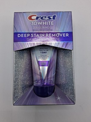 Crest 3D White Brilliance Toothpaste, Deep Stain Remover 2.1 Oz, Exp 10/2027+