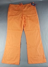 NEW NWT Cherokee Workwear Tall Size 2XL Orange Scrubs Pants Tie Waist