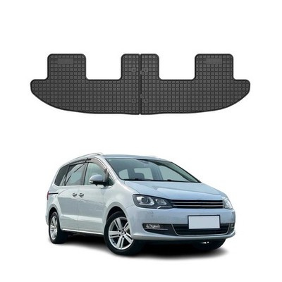 OMAC Gummi Fußmatten für VW Sharan 3. Sitzreihe 2010-2023 Automatten Schwarz 2x