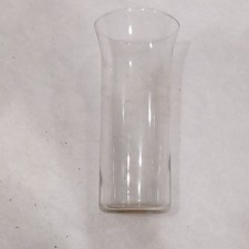 Clear Glass Cylinder Flower Vase 8 in x 3.5 in Polished Smooth Modern