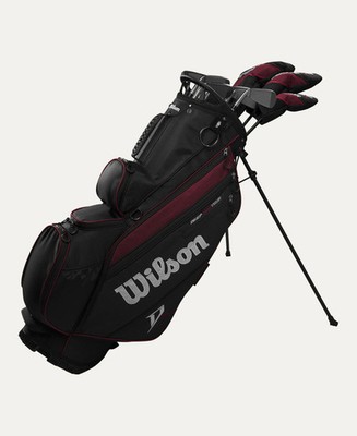 NEW Wilson Deep Red Tour Package set woods/hybrid /irons/putter/Stand Men RH
