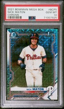 2021 BOWMAN MEGA BOX CHROME #BCP5 NICK MATON PSA 10