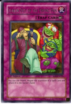 YuGiOh Goblin Out of the Frying Pan (V.1) SOI-EN059 Rare Englisch Played 1st