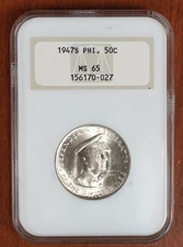PHILIPPINES 1947-S GENERAL DOUGLAS MACARTHUR SILVER 50 CENTAVOS NGC MS65 170027