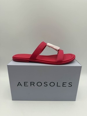 Aerosoles Geraldine Virtual Pink PU Slide Sandals Women s Size 12M