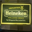 Vintage HEINEKEN BEER Light Up Sign Imported Holland USA  **WORKS**