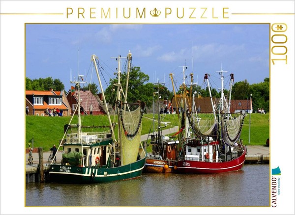 Calvendo Puzzle Greetsiel Fishing Port | 1000 Pieces, Finished Size 25.2 × 18.9-image