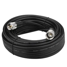 Ullnosoo RG8x Coaxial Cable 50 ft, CB Radio Antenna Coax Cable UHF PL259 Male...