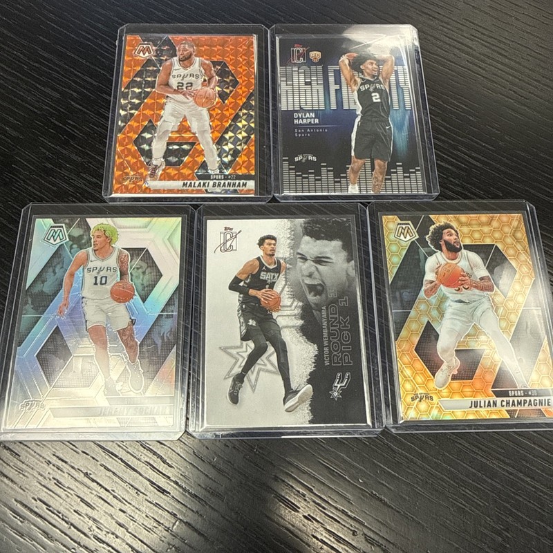 Topps Panini 2024-26 NBA Lot 5 Wembanyama Champagnie Honeycomb Harper Sochan