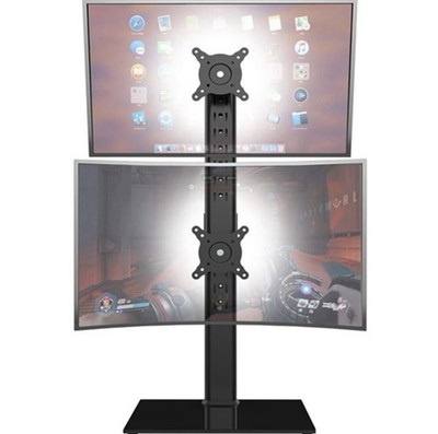 Dual Monitor Stand Adjustable Vertical Riser 2 Screens 13 to 34 Inch up to 44Lbs