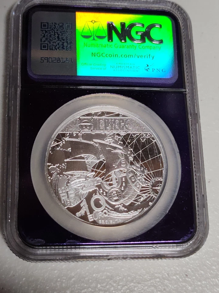 2024 Francia S10E One Piece 25 Aniversario NGC PF70 Ultra Cameo TB Núcleo Púrpura Foto 2 de 4