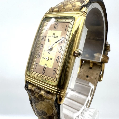 Orologio vintage Mondia Tank placcato oro vintage quartz ETA 980.153 - Imagen 2 de 11