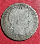 1898S US Barber SILVER Quarter "San Francisco" Mint! Lower Mintage! Old US Coin!