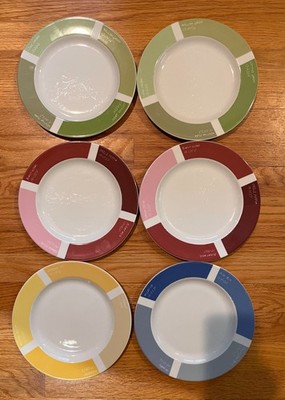 Assorted Colors Fishs Eddy Pantone Universe Salad Plates 9''