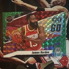 2019 Mosaic Give and Go Green Mosaic Prizm #6 James Harden - Rockets