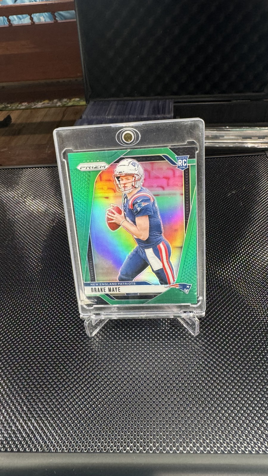 2024 Panini Prizm - Rookies Drake Maye #329 Green Prizm (RC)