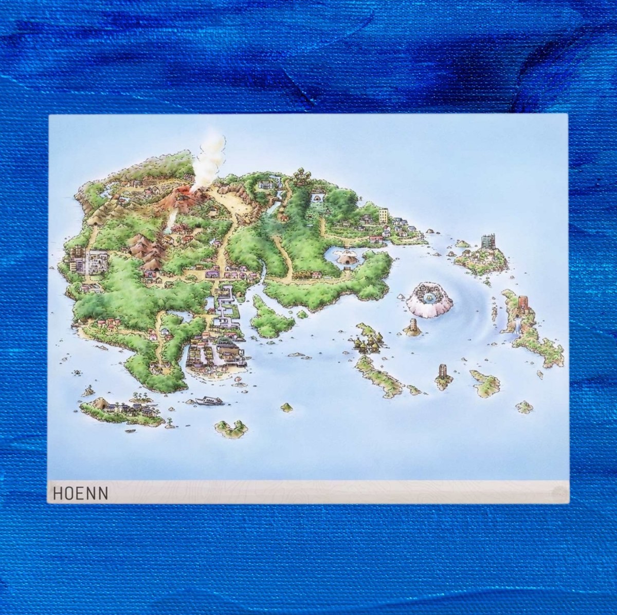 8x10 Pokémon Center Region Collectible Poster Art Maps Hoenn Kanto