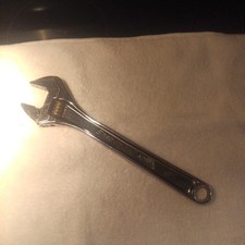 Snap-on Tools 12 Length Chrome Smooth Jaw Adjustable Wrench Ad12b