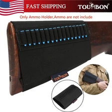 Tourbon Shooting Rifle Ammo Sleeve .22LR/.17HMR Carry Holder Buttstock Cover US