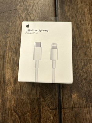 Genuine Apple MKQ42ZM/A USB-C to Lightning 2m/6ft Charging Cable - White