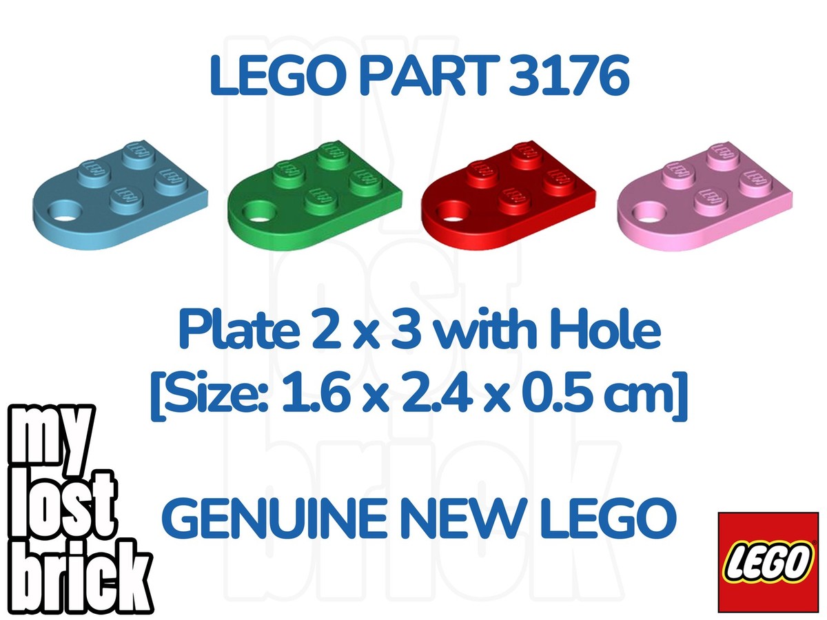 LEGO - Part 3176 - Plates 3x2 with Hole (SINGLE) + NEW +SELECT