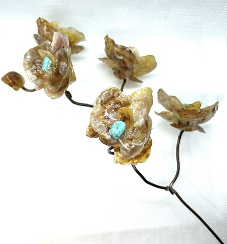 Orchidées  Dorées  en Coquillages de Nacre – Décoration Maison Élégante - Photo 4/8